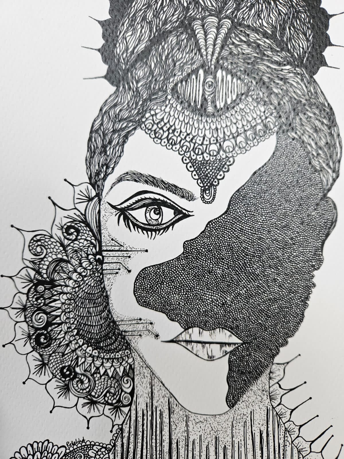 Indian Woman Series HER - Portrait 1 - Art Print