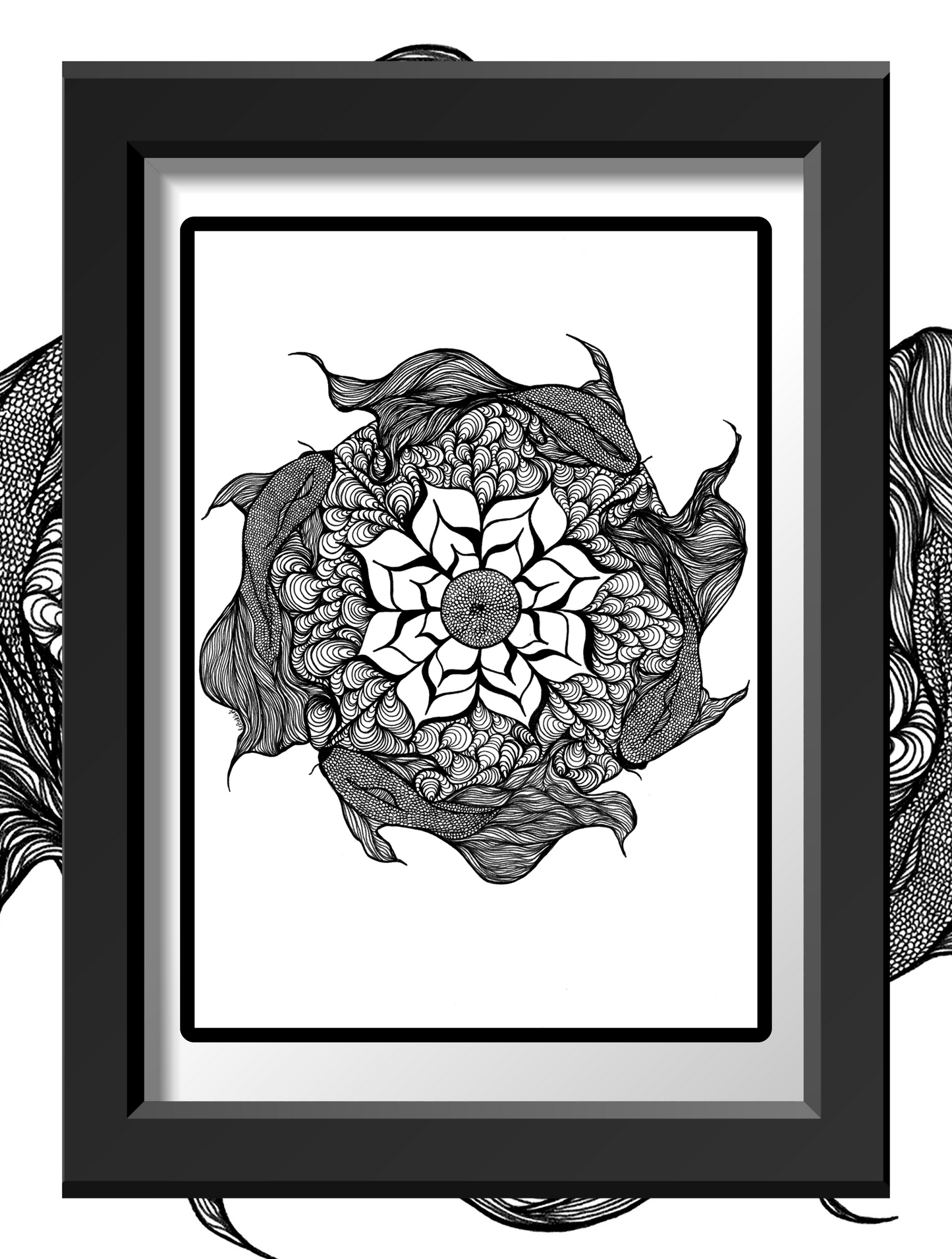 Koi Fish Mandala - Art Print
