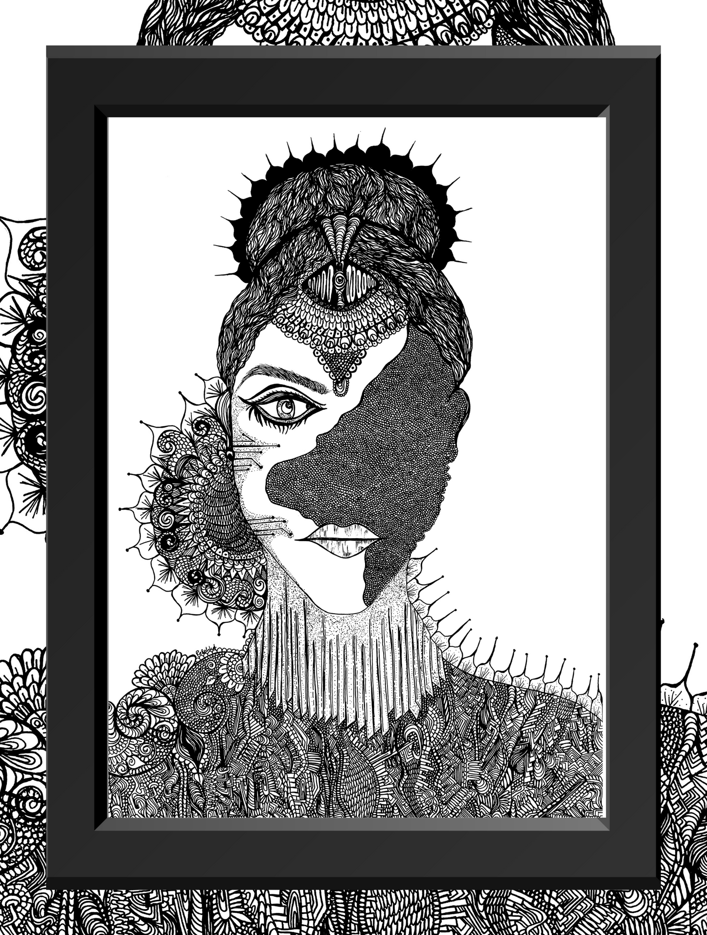 Indian Woman Series HER - Portrait 1 - Art Print