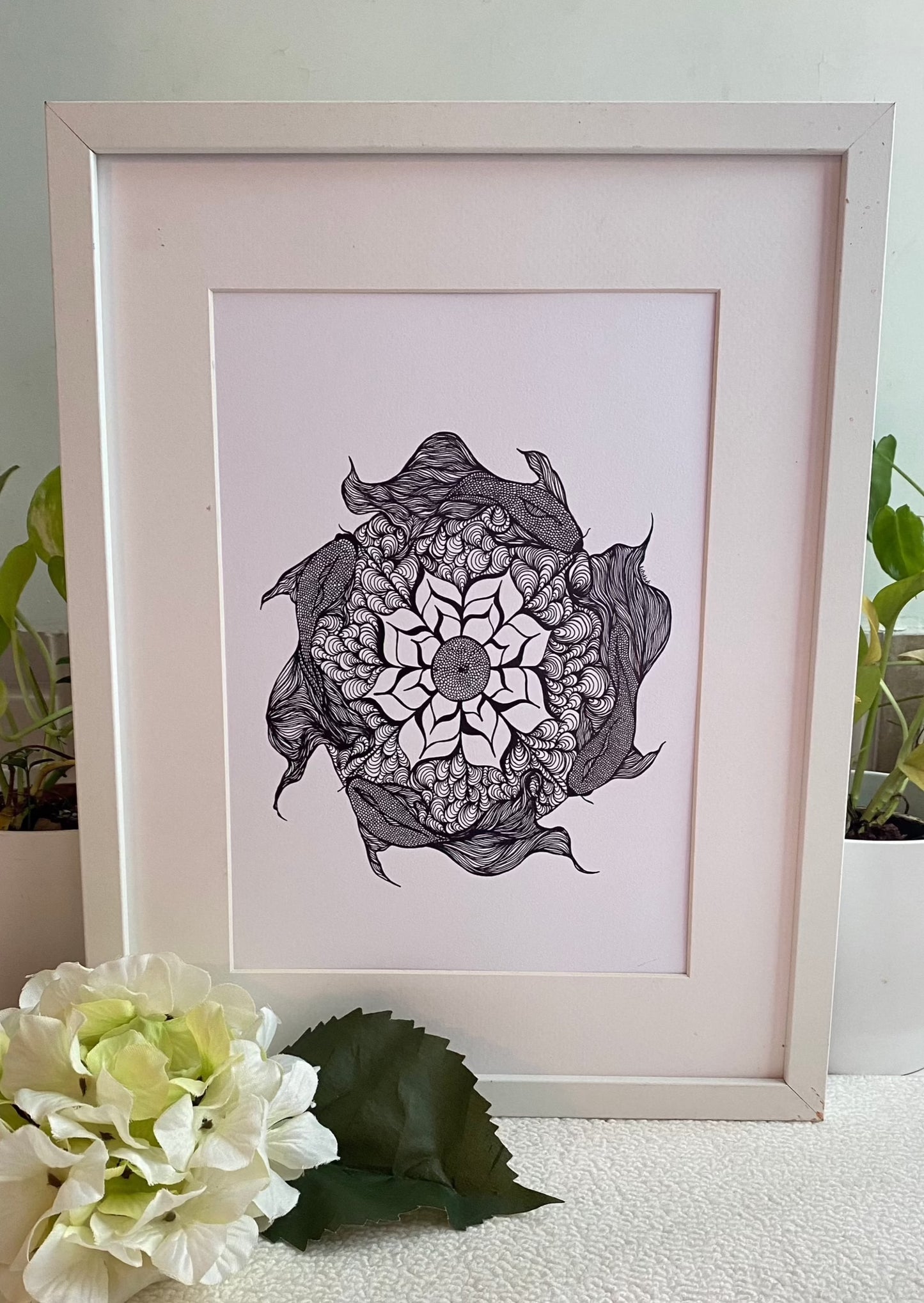 Koi Fish Mandala - Art Print