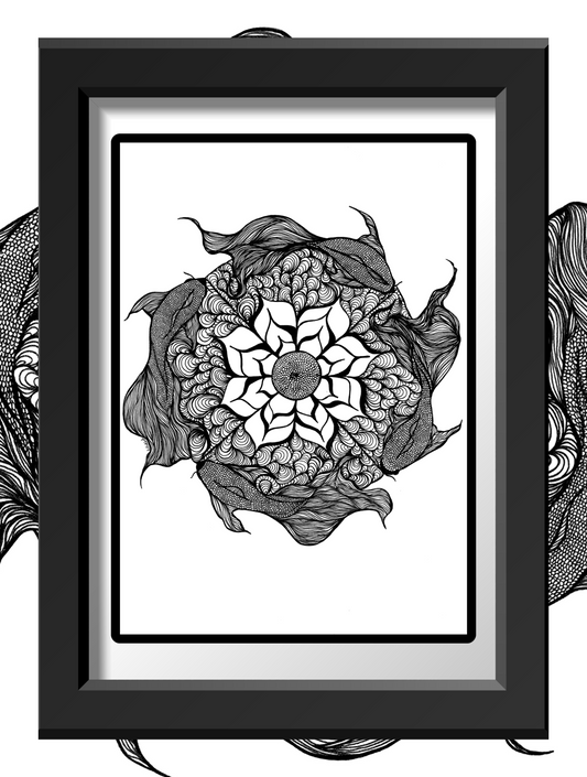 Koi Fish Mandala  - Art Print