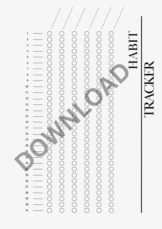 Simple Habit Tracker - (Digital Download)